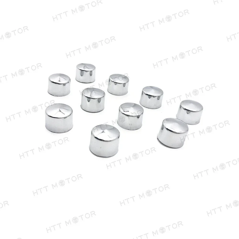 10x 3/8 "Kit Gaun Penutup Tutup Baut Soket Allen untuk Harley Davidson Misc Perangkat Keras ABS Plastik Suku Cadang Sepeda Motor Aftermarket