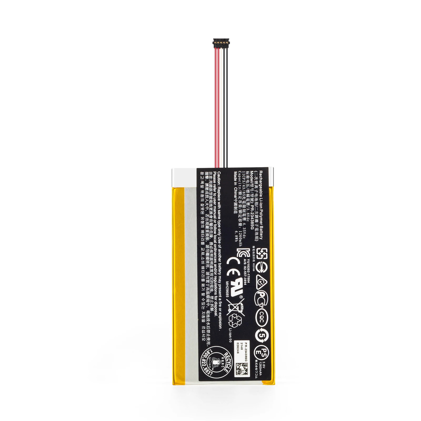 Original Digital Board Battery For Wacom CTL4100 CTL6100 CTL6100WL, PR-234385G 1260mAh
