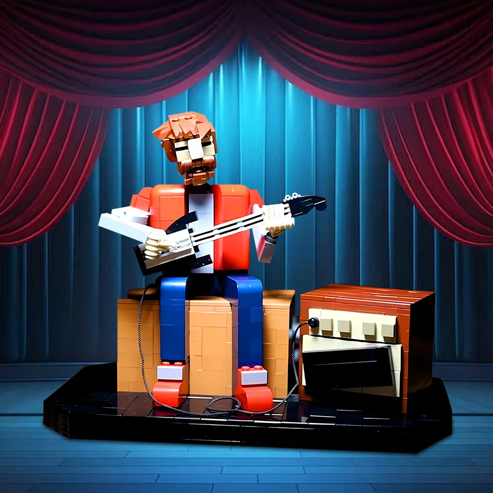 Gobricks MOC Jam Session bloques de construcción modelo Jazz saxofón ladrillos DavidBuilds juguete ensamblado para regalo de niños