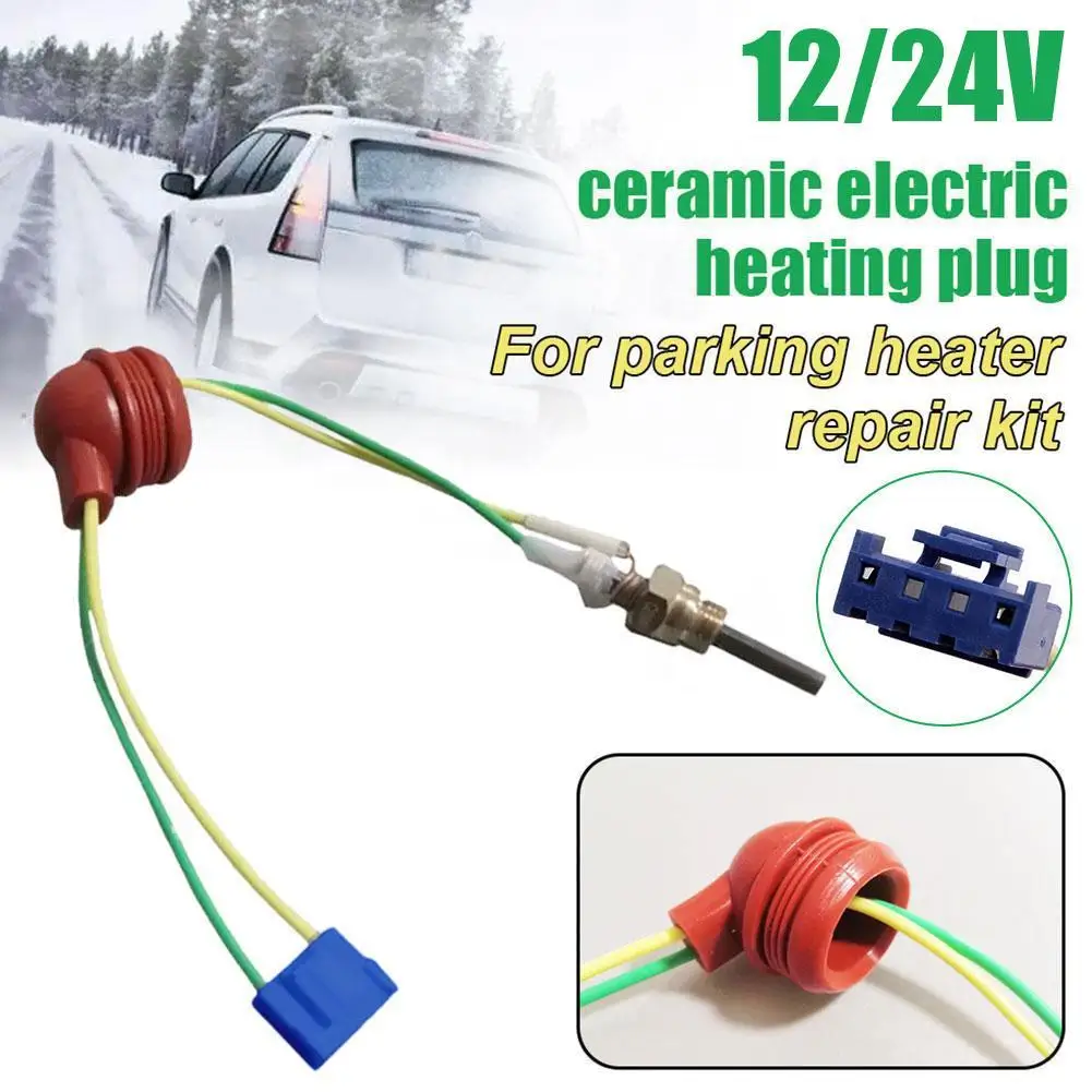 12V 24V Ceramic Glow Plug Fit For Eberspacher Plug Air Parking Heater D2 D4 D4S Red Cap White Plastic Metal Accessories