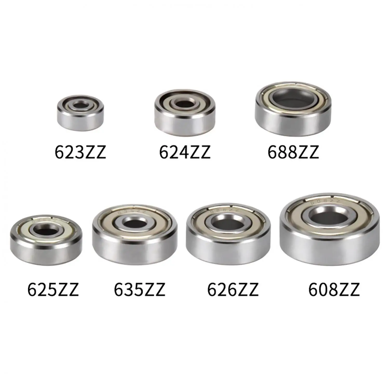 1 Pcs Carbon Steel Shielded Sealed Ball Bearing for 3D Printer /Scooters /Machinery Roller Skates, Miniature Skateboard Axletree