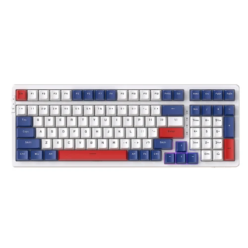 Imagen 1 del producto Teclado mecánico con cable Attack Shark K98, conexión tipo C, interruptor rojo y amarillo, ordenador portátil con efecto RGB personalizado, Mac, Android 