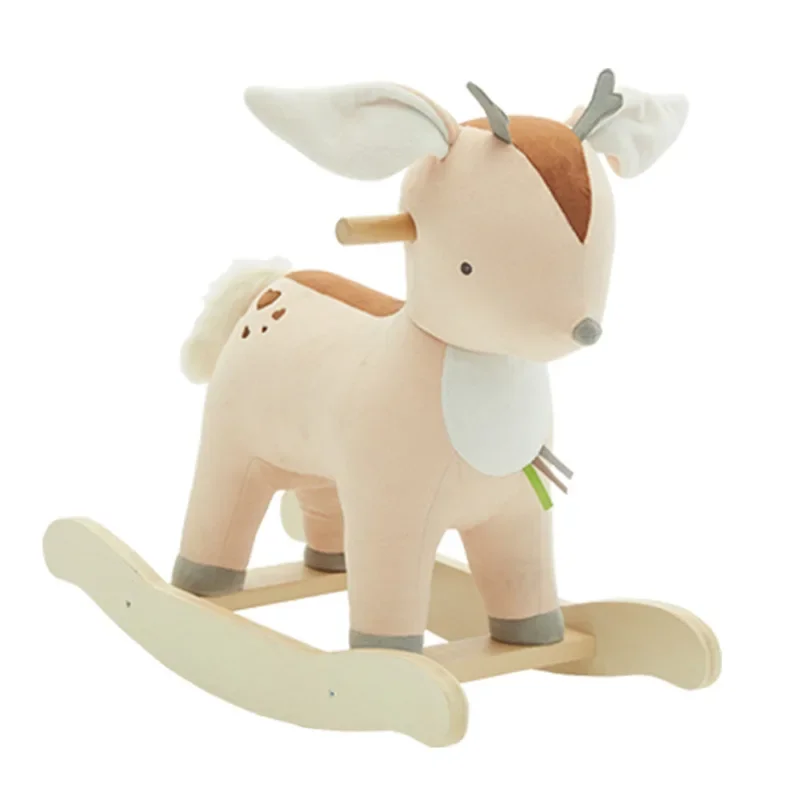 Baby Pferd Stuhl Baby Jungen und Mädchen Massivholz Spielzeug Schaukel Geburtstagsgeschenk Schaukel Ride-On Zubehör
