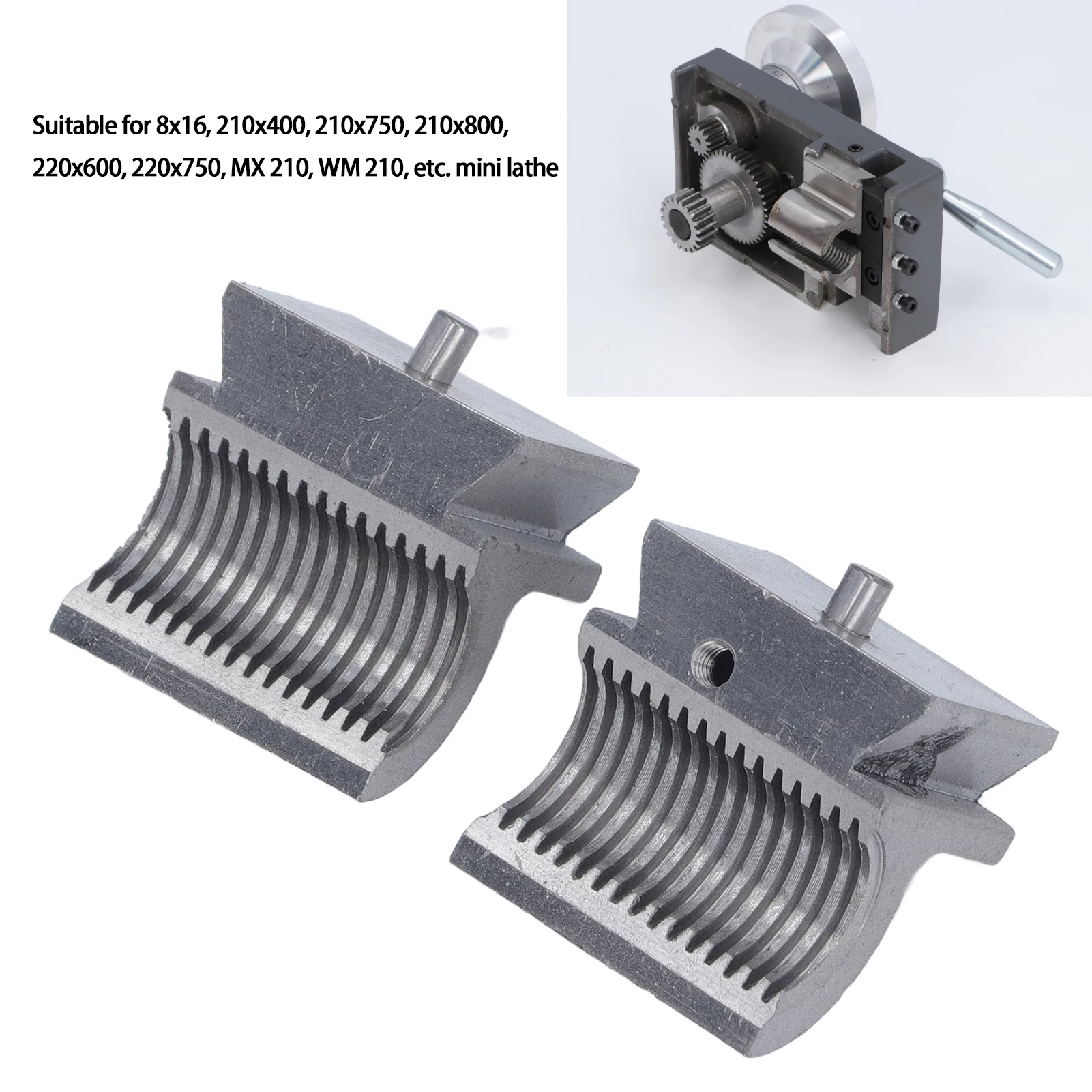 

Lathe Metric Half Nut, Lathe Split Nut 16mm Diameter 2.5mm Pitch Accurate Sturdy Widely Compatible for 210x400
