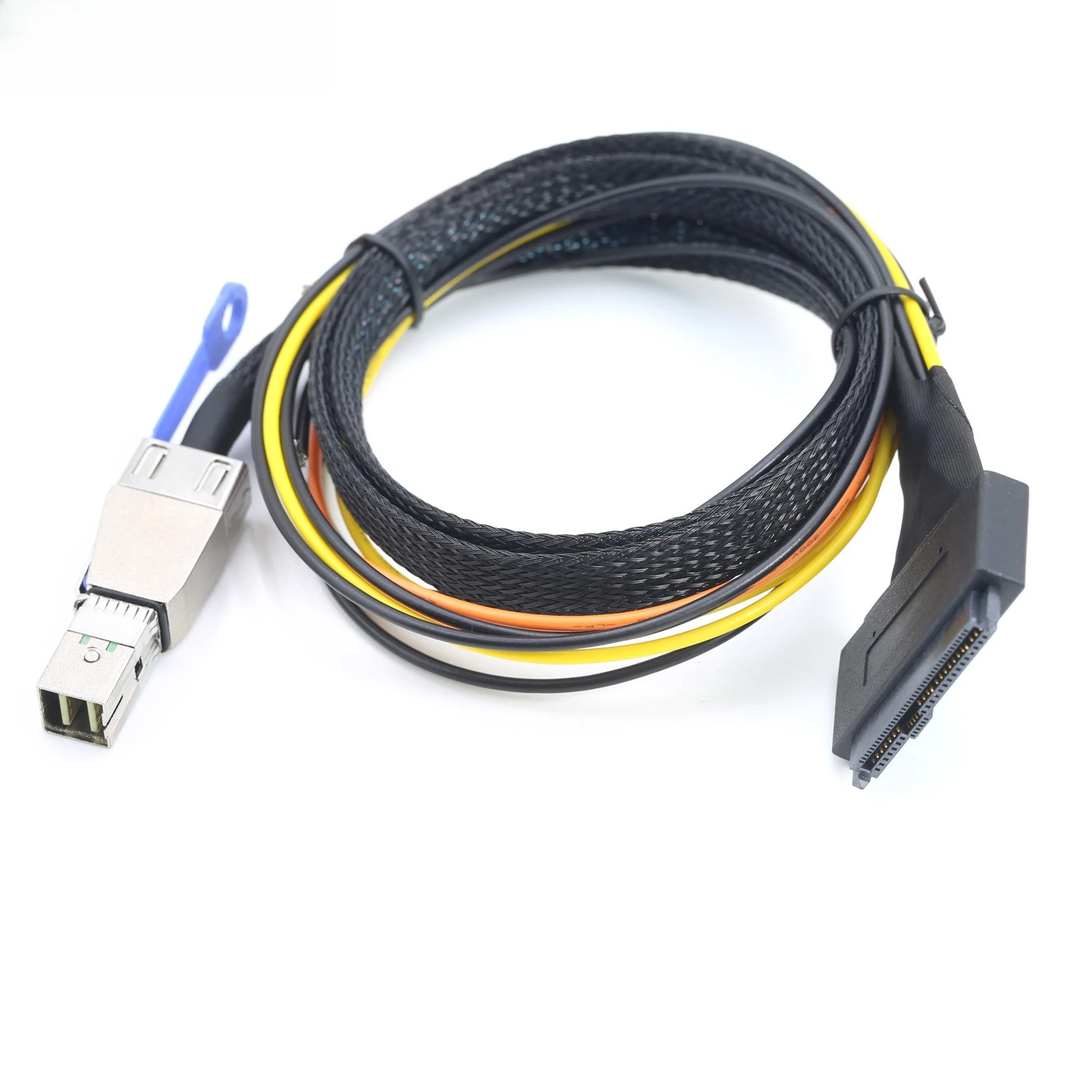 Mini servidor SAS HD SFF-8644 para servidor M.2 SAS SFF-8639 com comprimento de chicote de alimentação aberto 0,5M