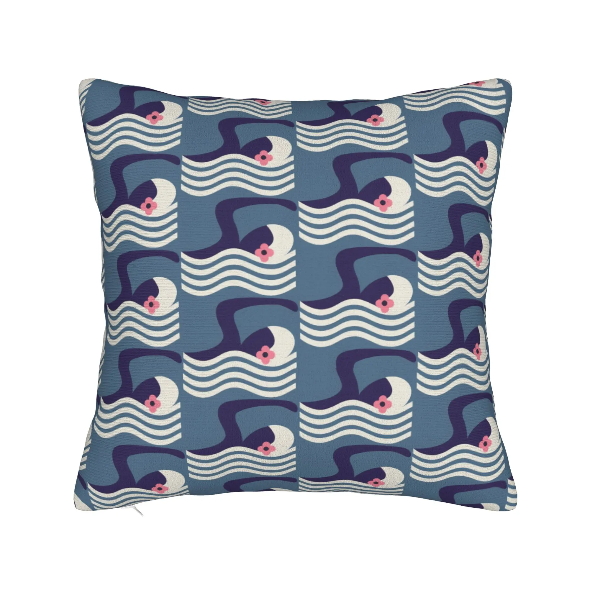 Swimming Pattern Pillow Bedroom Decoration Luxury Orla Kiely Cushions for Sofa Square Pillowcase