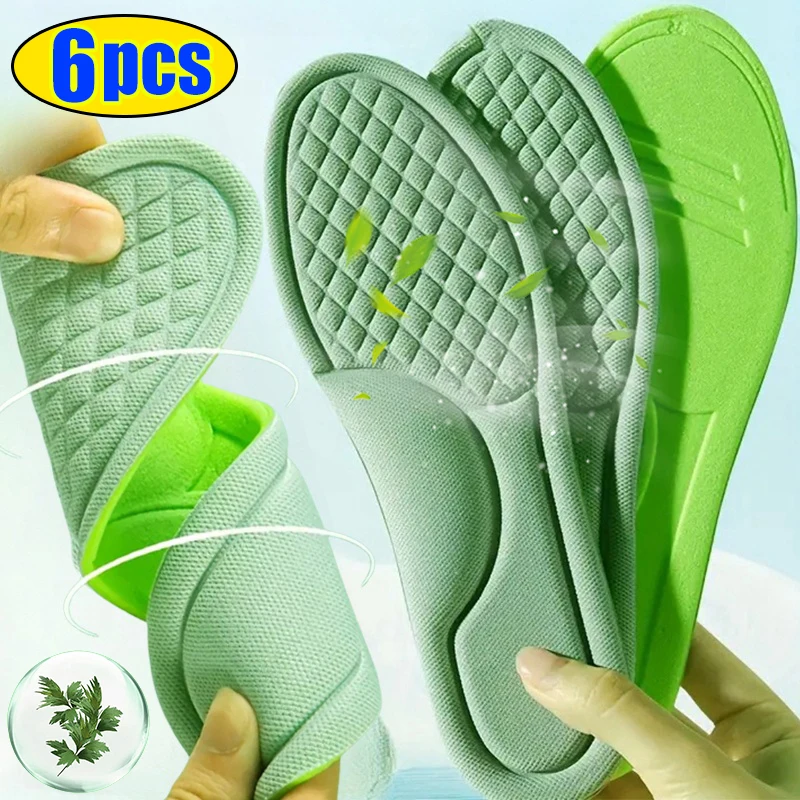 

1/3pairs Nano Soft Memory Foam Insoles Unisex Sports Running Shoes Inserts Sweat-Absorbing Deodorant Cushion Shoe Sole Paddings