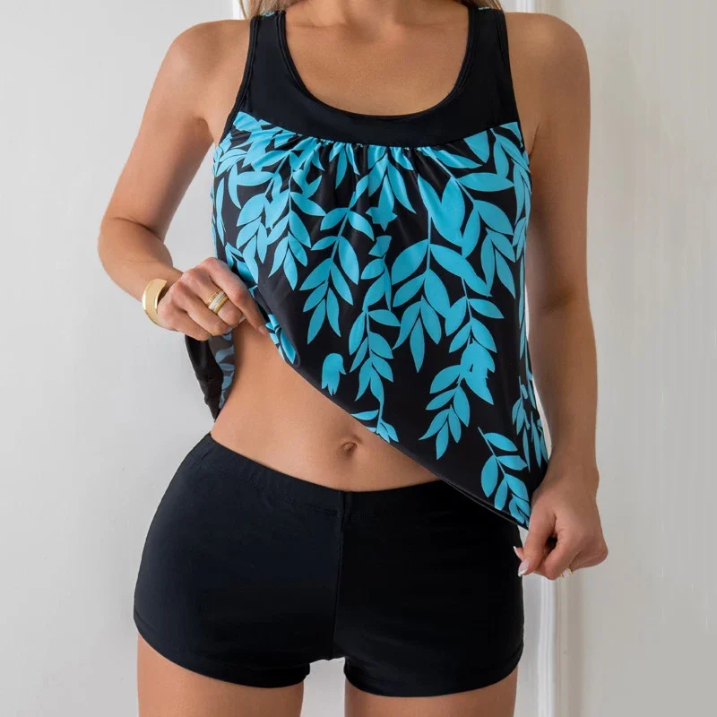 

Summer Sexy Print Swimsuits Tankini Set Female Two-piece Swimwear Beach Swim Wear Bathing Suits Pool Women's Swimming Suit 2025