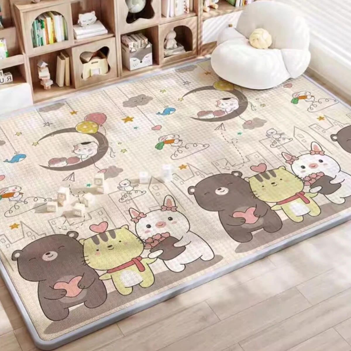 

Thick Baby Crawling Play Mat 12 Cartoon Pattern Options Non-toxic Play Mat for Children's Mat Safety Kid Rug 2 Thickness Options
