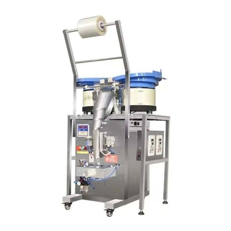 Fully Automatic Bolt Nuts Nails Fasteners Screw Counting with Vibrating Plate Plastic Bag Packaging