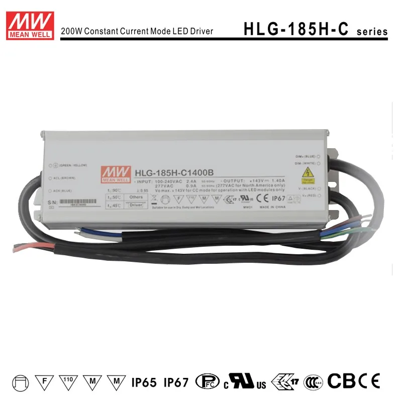 Controlador LED con función PFC integrada, serie MW, 24V- 54V