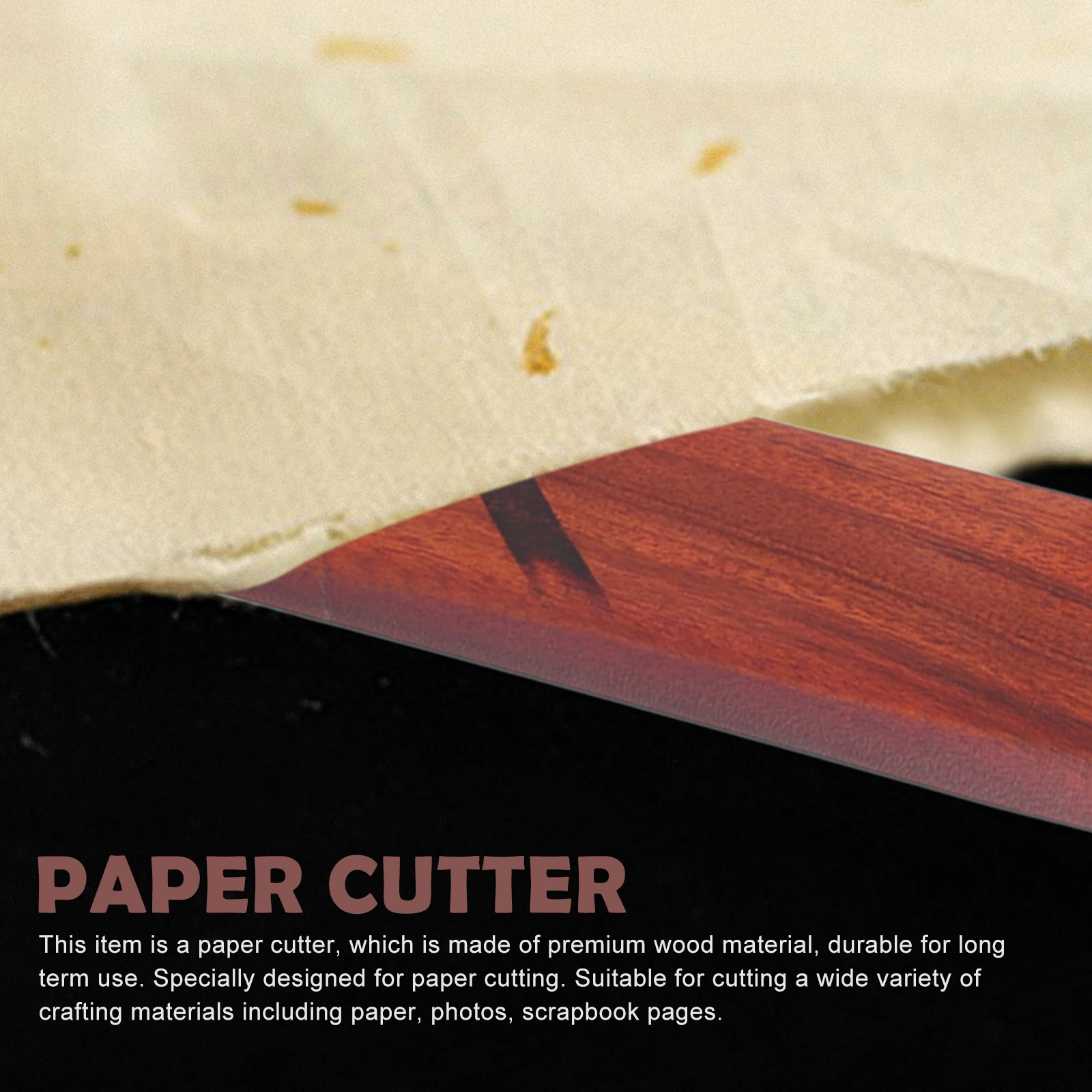 

Red Sandalwood Rice Paper Knife Envelope Cutting Tool Letter Slide Bottle Opener