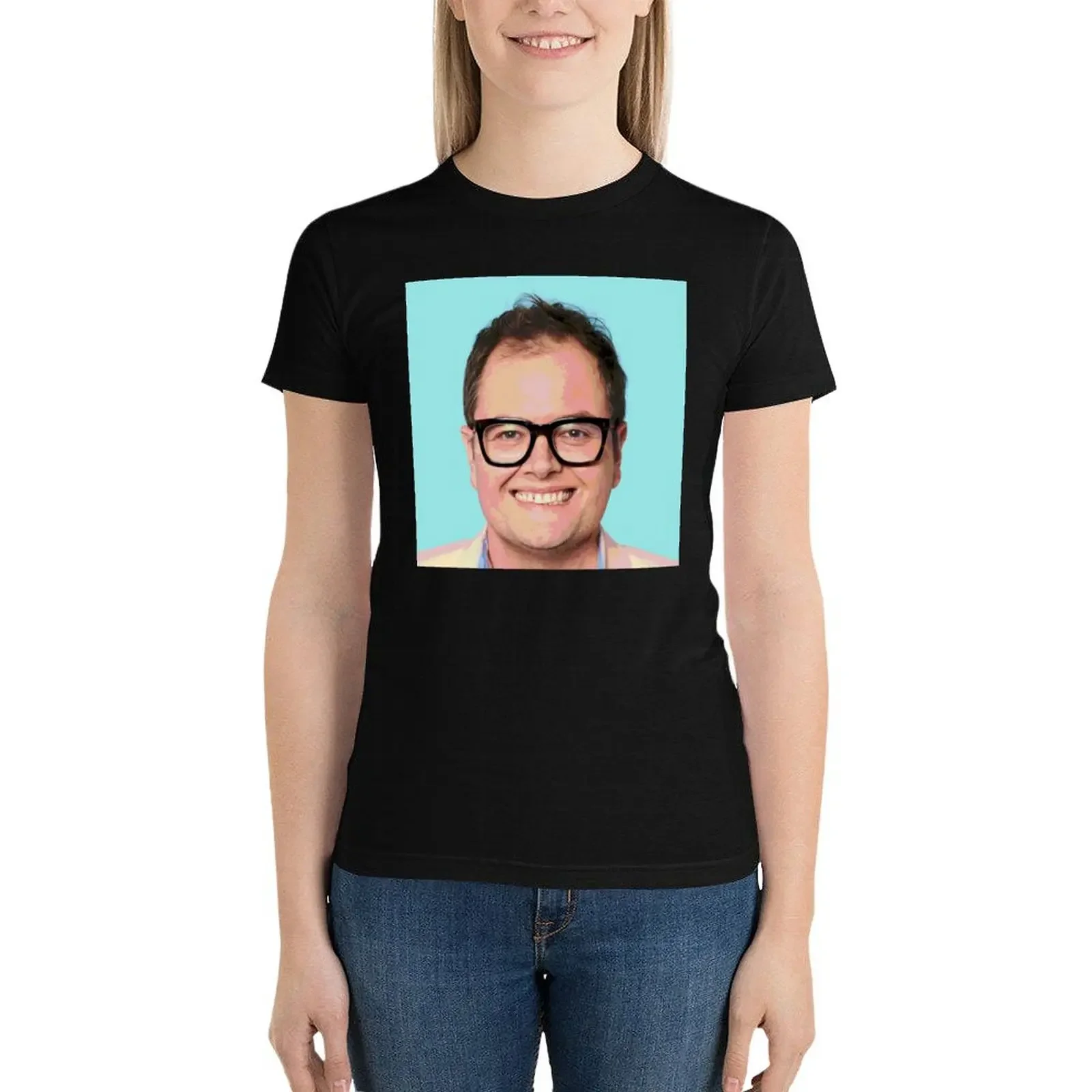 Alan Carr Portrait T-Shirt female summer tops hippie clothes kawaii clothes oversized t shirts for Women