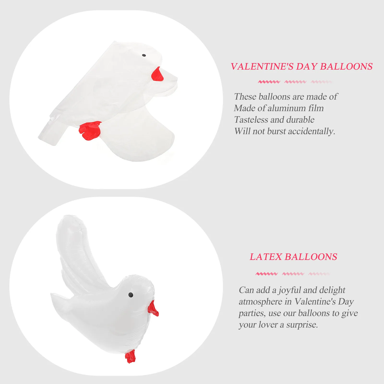5pcs White Dove Balloons Aluminum Foil Film Balloon For Sports Theme Party Decor Memorial Event Decoration Party Supplies