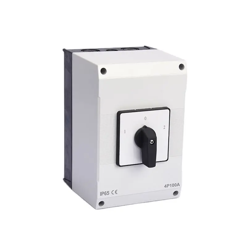 Waterproof Safety Switch Selector IP65 4Pole 100A Rotary Cam Switch Electrical Control Motor  Three Position Change Over Switch