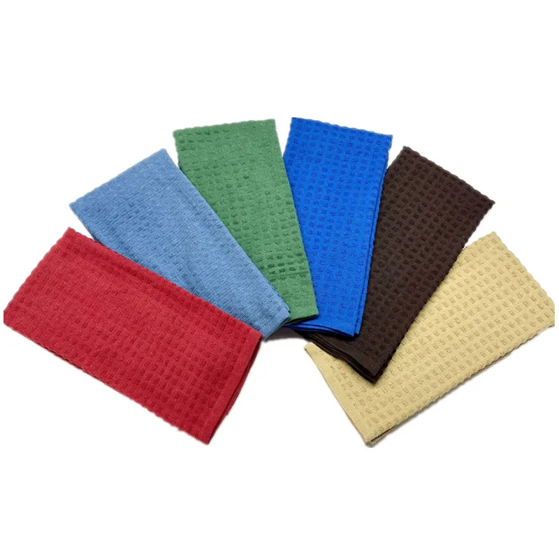 

1Pc 42x65cm Solid Color Corn Style Cotton Water Absorbent Kitchen Hand Tea Towel Cleaning Cloth Home Decor
