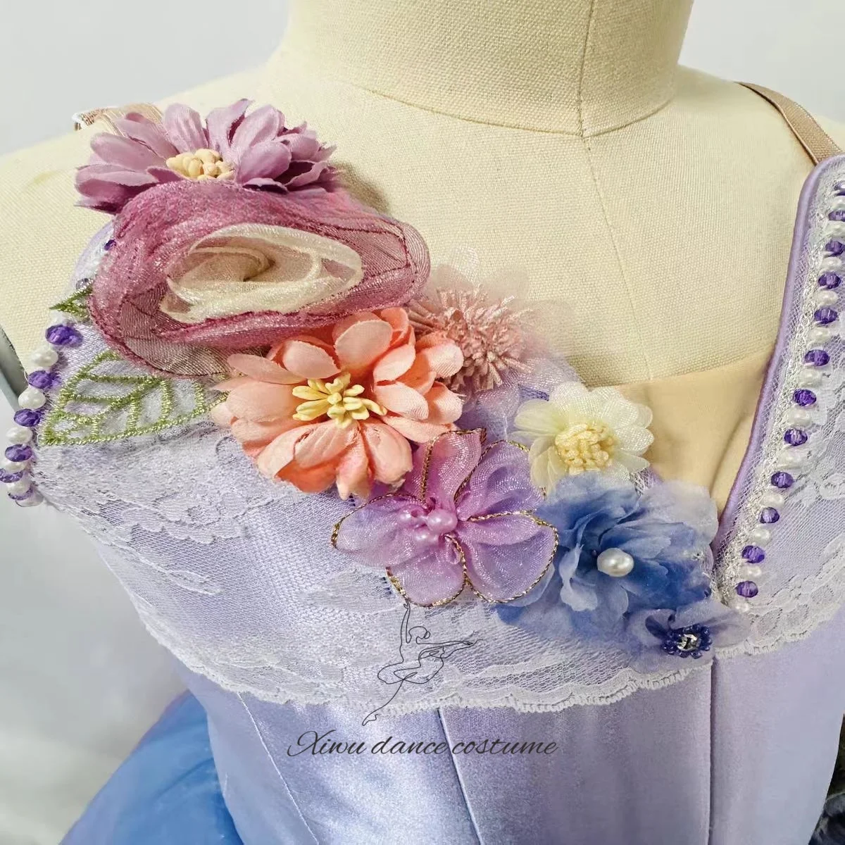 Shuizawa Fairy Variations Ballet Skirt Private Custom Light Purple Blue Gradient Pink Purple Diamond Set Flower Sparkling Pong S
