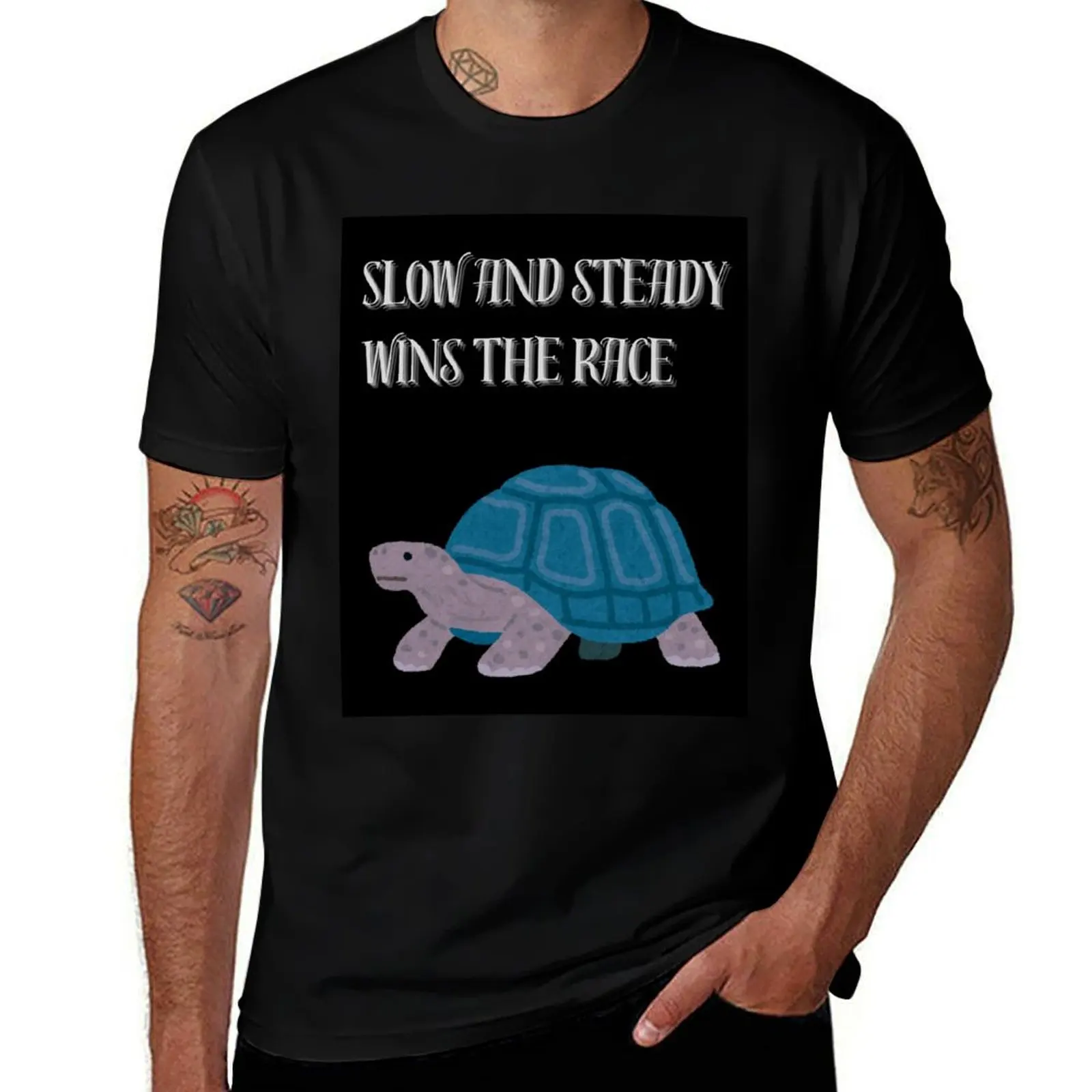 

man T-Shirt Steady t plain shirts shirt T-Shirt Race cotton t Slow and the Wins funny