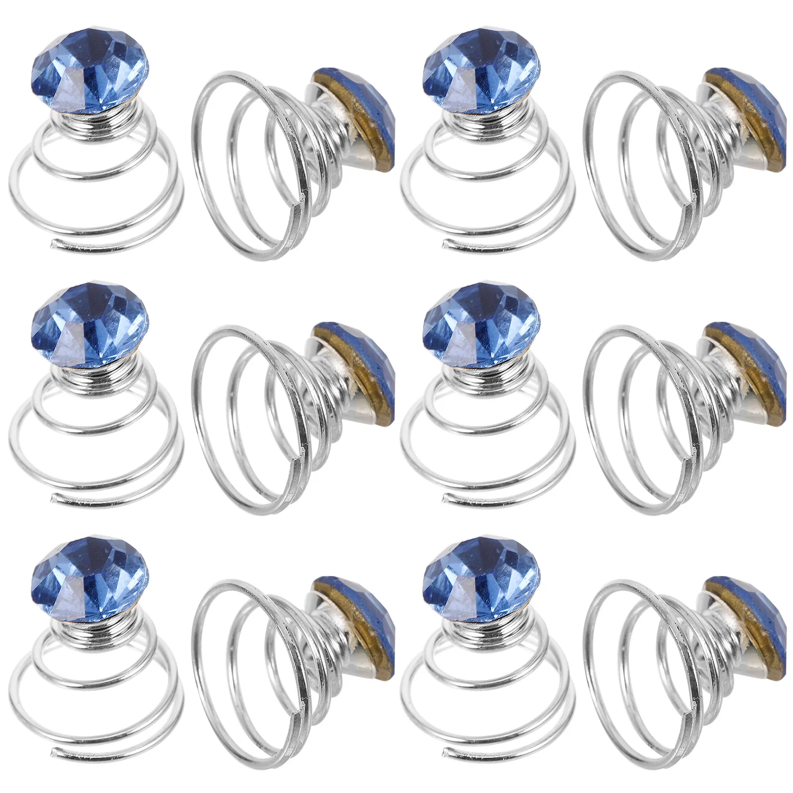 

12 Pcs Women Hairpin Wedding Decor Metal Ladies Spiral Women's Accessories Blue