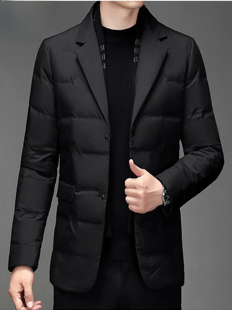 

Мужская пуховая куртка TUCANO, легкая, черная, теплая, в деловом стиле, зимняя, новинка, из полиэфирного волокна, водонепроницаемая, 5 уровней утепления.