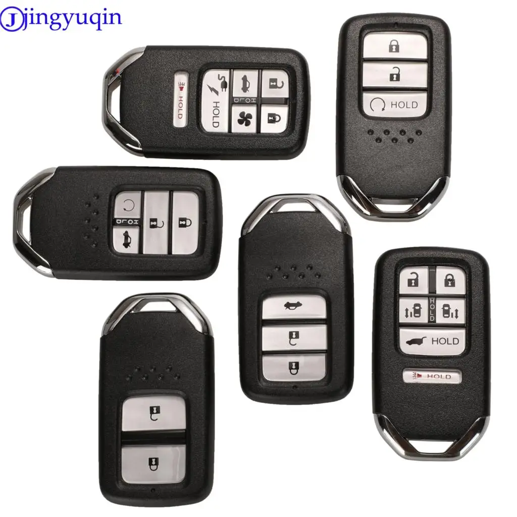 

jingyuqin Smart Remote Key Case Fob Shell For Honda City Jazz XRV Venzel HRV 2/3/4/6 Buttons