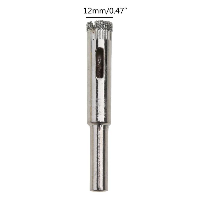 F92C 10pcs 12mm الماس الملمس المغلفة بتات الحفر الثقب حفرة من خشب الزجاج البلاط الرخام السيراميك