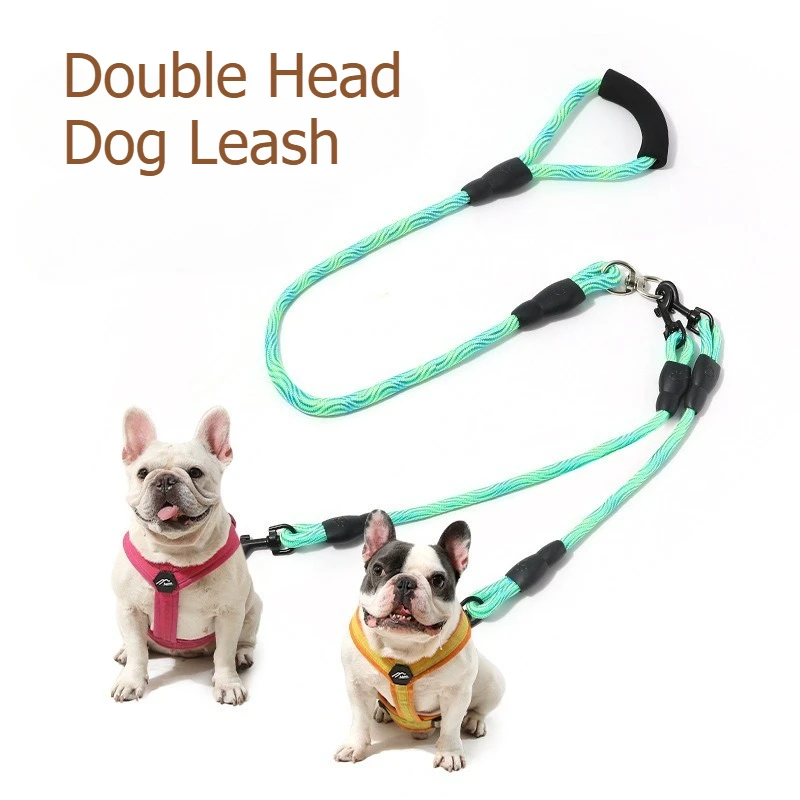 

Pet Traction Rope Dog Leash For Medium And Large Dogs Wear Resistant Double Head 2 In 1 Walking Lead Pet Supplies