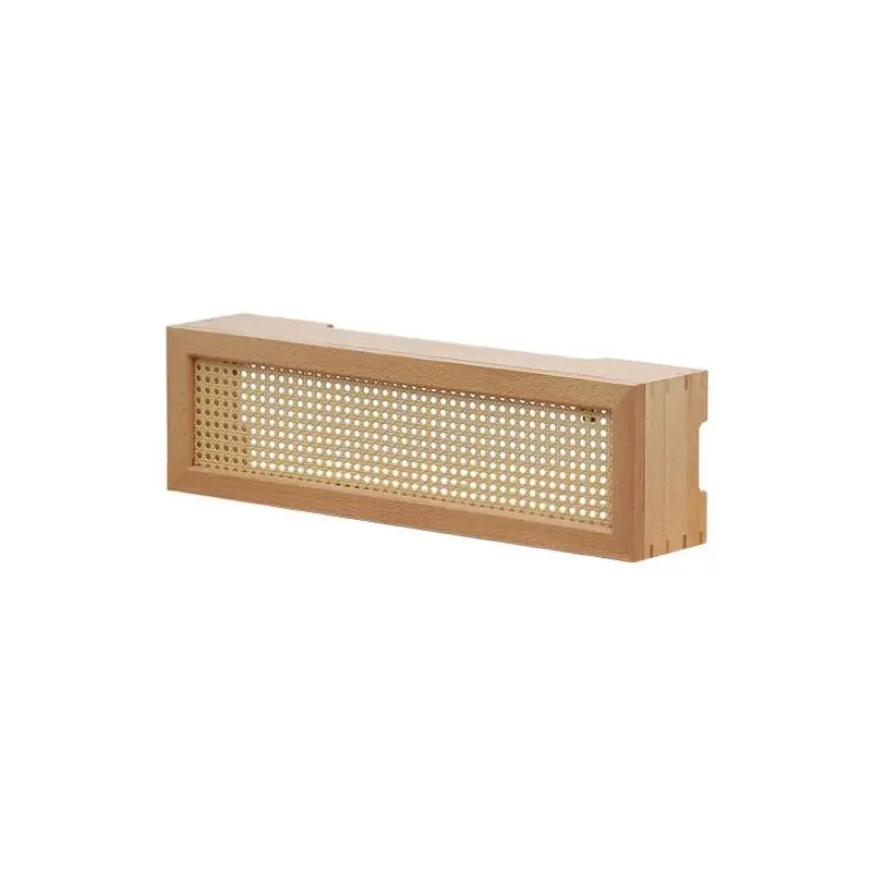 Japanese Wier Router Wall Mounted Wifi Storage elf Soet Cover up Decoration Box Real Wood Hanrted Baskets Organizers