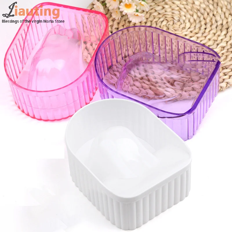 Nail Soaking Bowl Acrylic Soak Off Gel Polish Dip Powder Remover Manicure Bowl For Home Bowl For Nail Art Hands Gel Soak Off