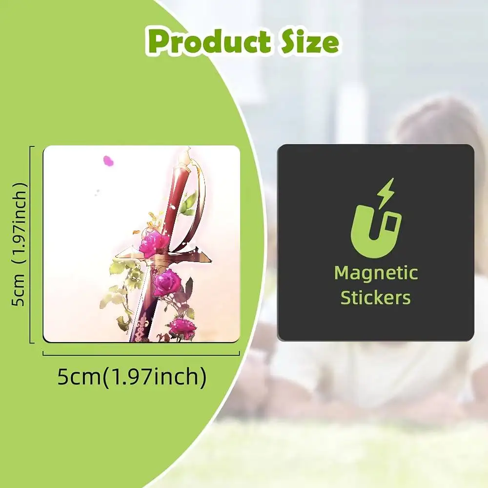 P-Penelope Acrylic Refrigerator Magnets Square Sticker Kitchen Office Decor Creative Birthday Craft Gift
