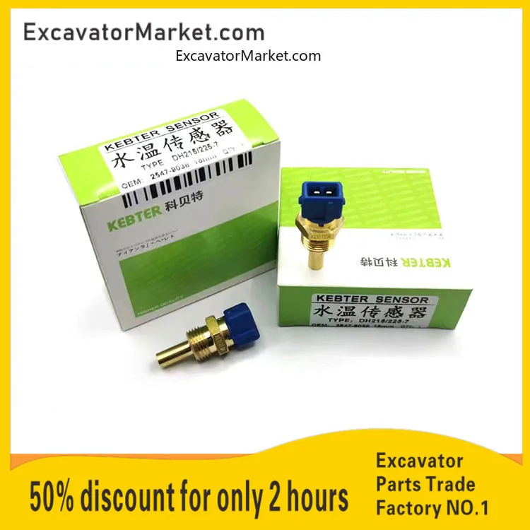 

For DOOSAN DH DX DAEWOO 2547-9038 200 215 225-7 Water Temperature 2547-6028 Induction Plug Sensor excavator Part Excavator Spare