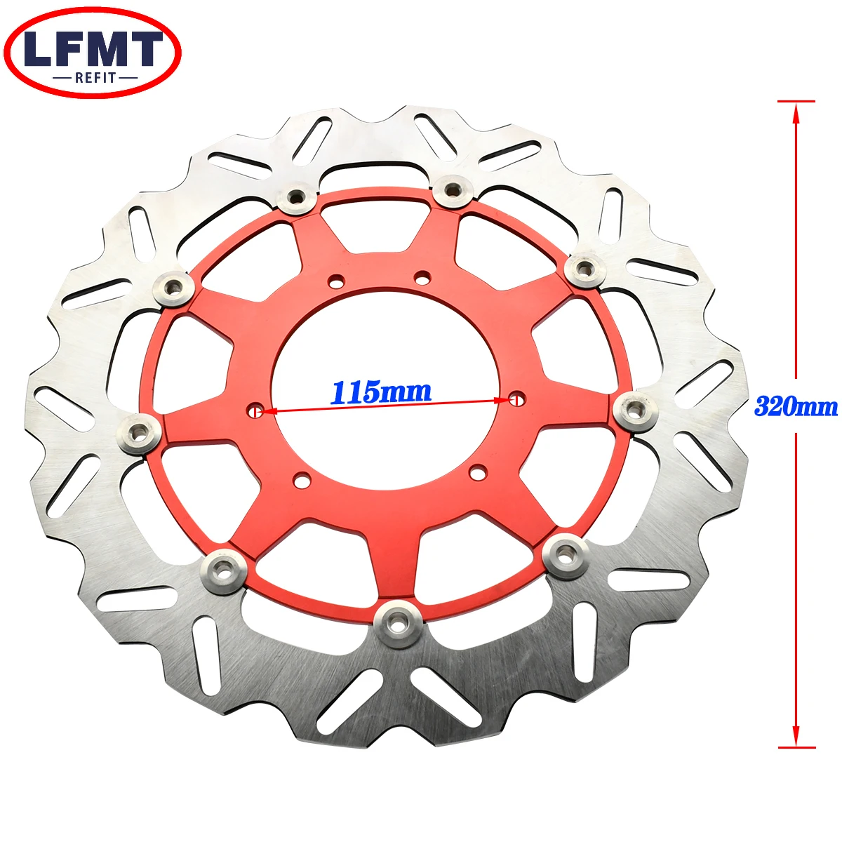 2024 NEW Motorcycle 320mm Rotor Disk Front Floating Brake Disc For Honda CR125 CR250 CRF250R CRF450R CRF450RX CRF250X CRF250RX