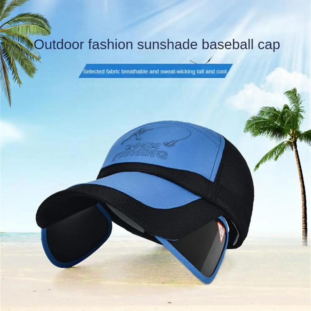 Sunvisor Adjustable Sunvisor Hats Fishing Cap Summer Outdoor Sports Travel Quick-drying Breathable Mesh Baseball Hat