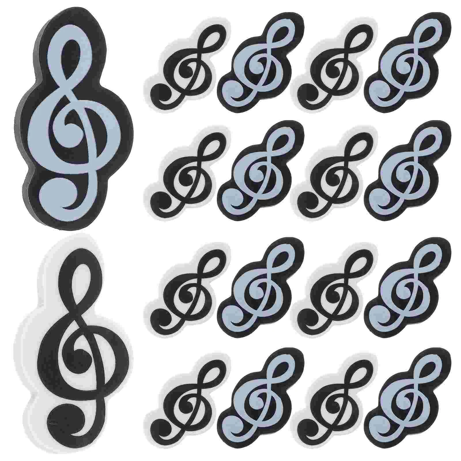 

20 Pcs Convenient Erasers for School Small Music Note Decorate Cute Students Practical