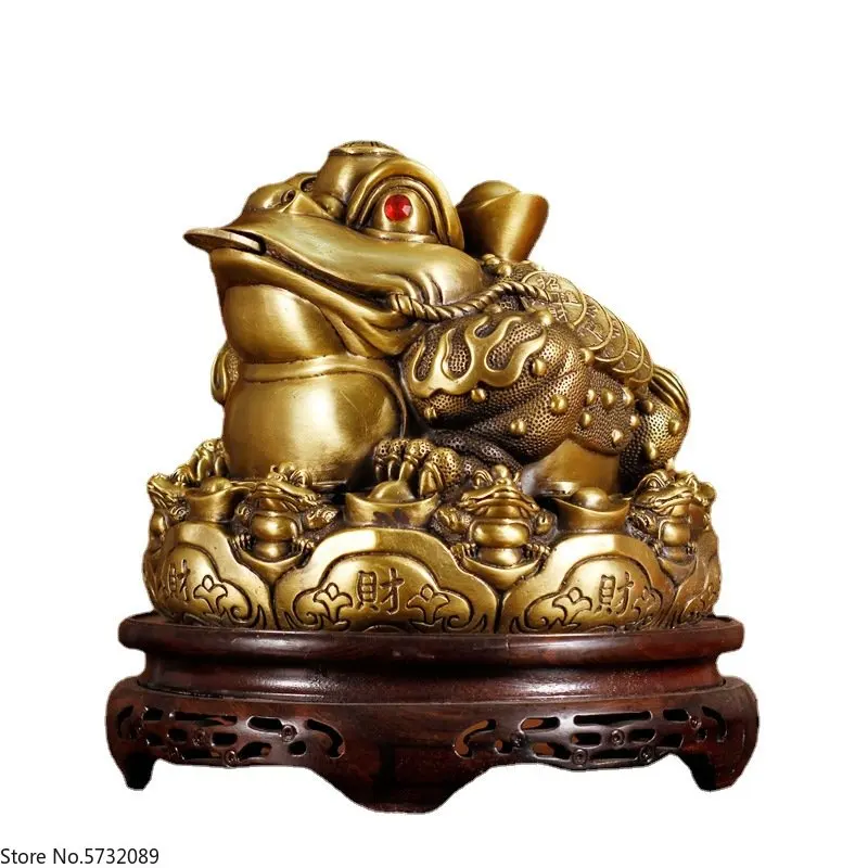 Pure copper and gold toad ornaments, copper and gold toads, copper ingots, gold cicadas, three legged gold toads