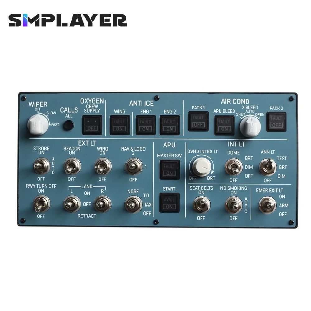 

Simplayer QMOVH-A Верхняя + нижняя панель для мини-симулятора полетов Airbus, совместимого с MSFS2020 2024/X-Plane 11 12