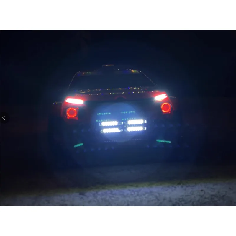 

KM Remote Control Rally Car 1/7 Plug-and-Play Light Kit Waterproof Design Sequential Turn Signals Strobe Flash Upgrade Parts