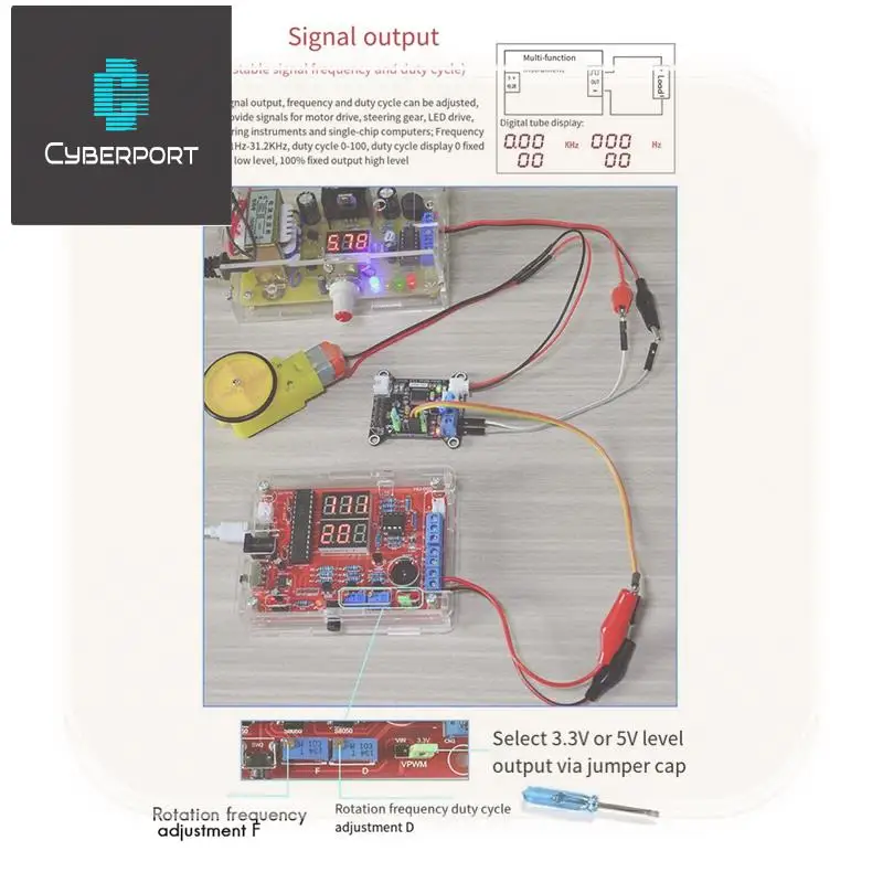 Signal Generator Multifunctional Instrument Making DIY Electronic Kit Current Temperature Detection Soldering Exercise Durable