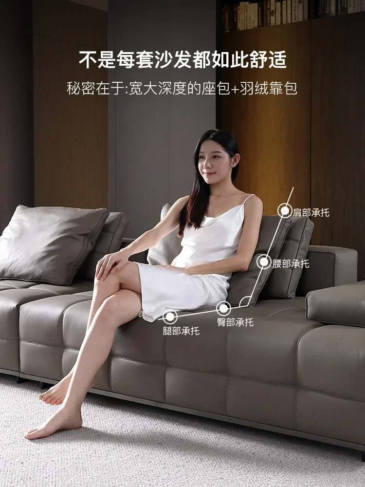 Leather Sofa Straight Row Armless Sofa