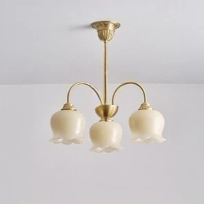 

French lily of the valley chandelier, American light luxury retro living room lamp