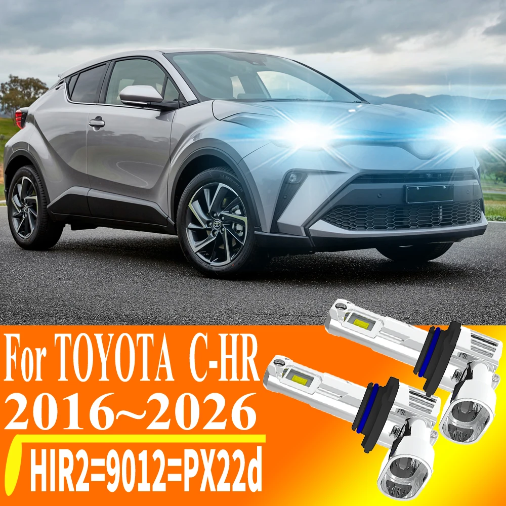 

2 шт. HIR2 9012 PX22d Светодиодные фары высокой мощности Canbus, автомобильные лампы белого света, противотуманные фары, диодные лампы для мотоциклов 12В для Toyota CHR 2016~2026