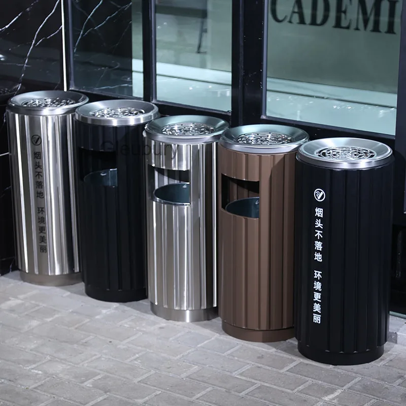 Smoking Area Ashtray Trash Can for Hotels, Shopping Malls, Office Buildings, Lobby, Staircase, Corridor, Large Vertical Ashtray