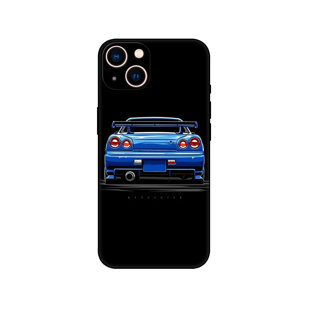 phone case Jrm Skyline Gtr R34 for iphone 14 5s 2020se 6 6s 7 8 plus x 10 XR XS 11 12 13 mini pro MAX black soft tpu back cover