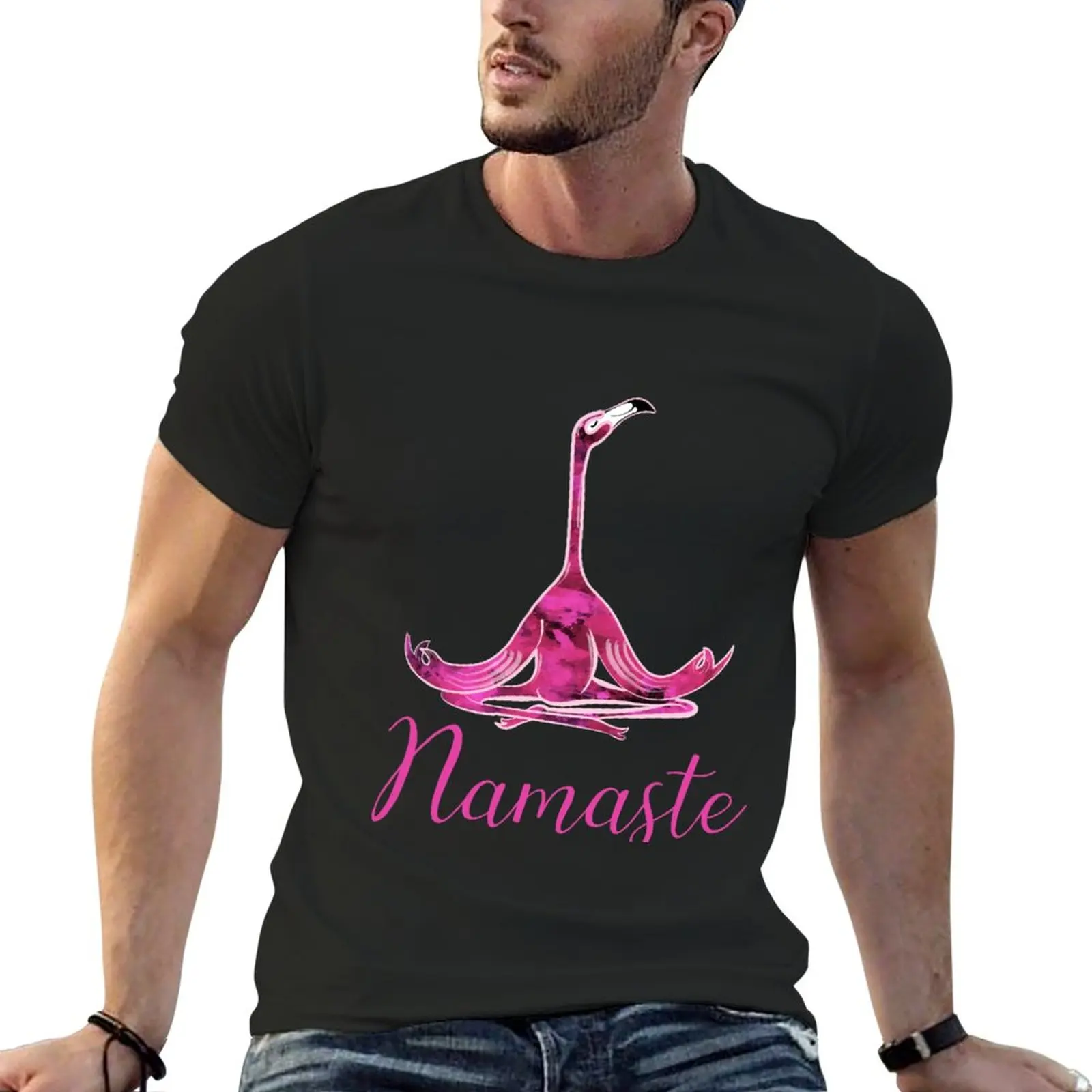 

Namaste Flamingo in Yoga Position | Namaste India | Buddhism | Meditating flamingo yogi and namaste T-Shirt