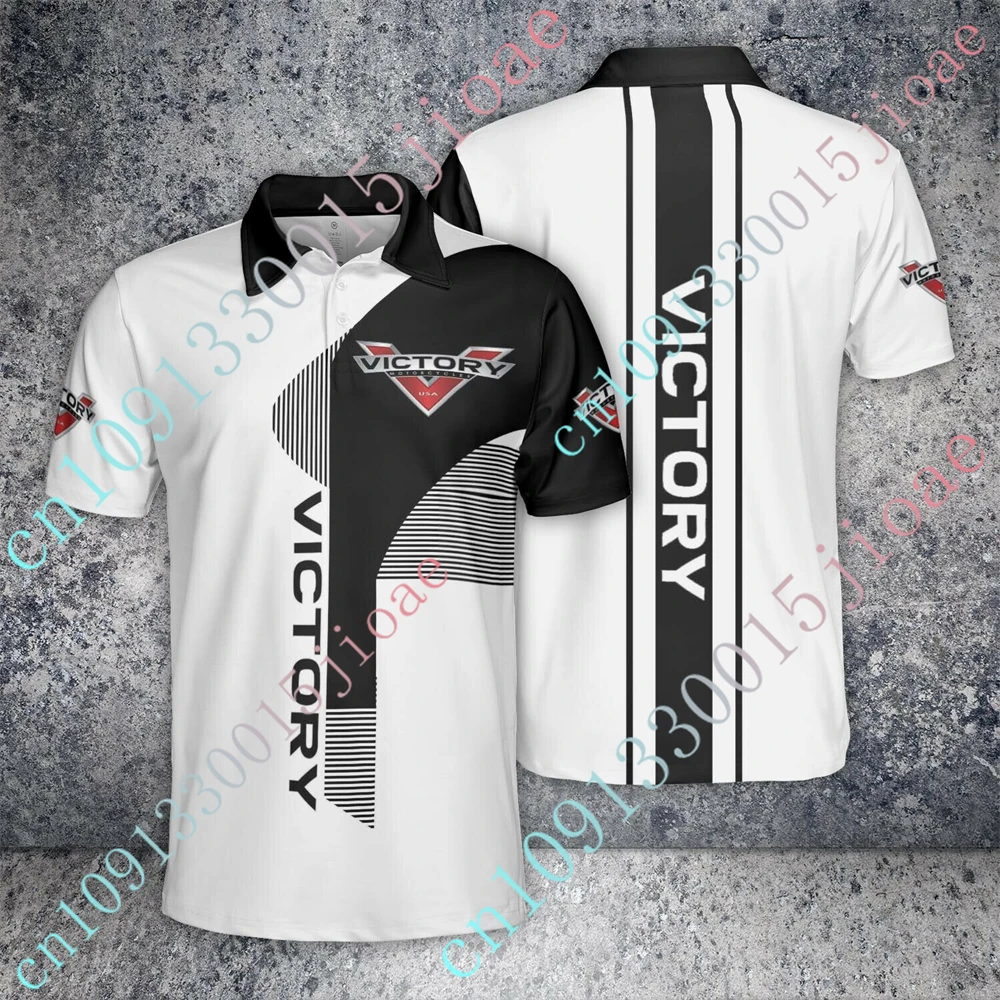 Victory T Shirt For Men Unisex Clothing Anime Golf Wear Harajuku Short Sleeve Top Casual Polo Shirts And Blouses Custom Logo