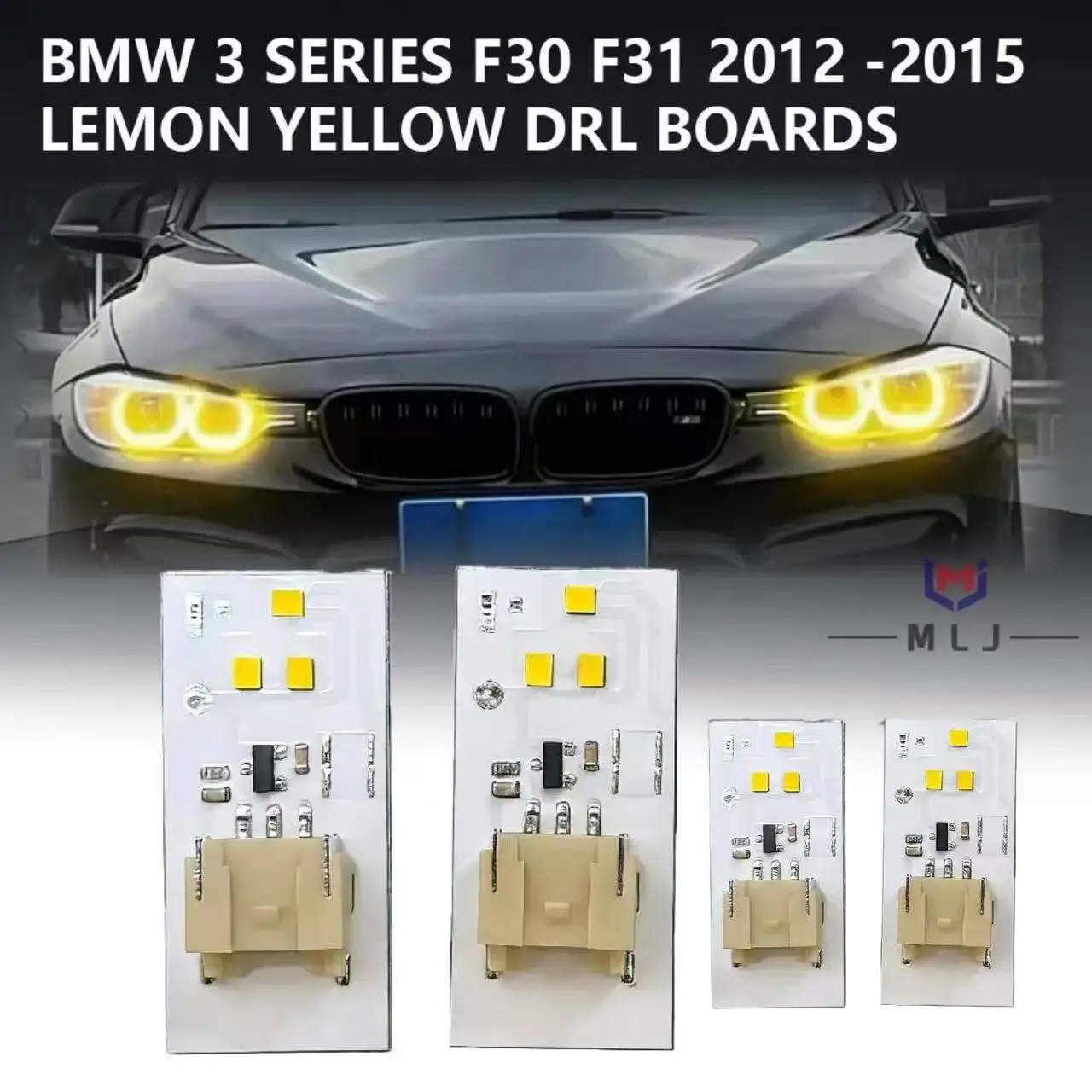 

New For 2012 -2015 BMW 3 Series F30 F31 F34 320i 328i Pre-LCI Xenon Headlight Red Daytime Light Yellow Angel Eye DRL Boards