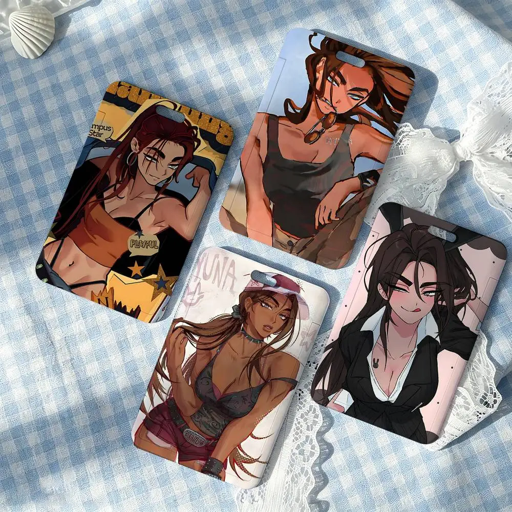 H-Hyunas 1 Card Holder, Leather Card Storage Box, Key Chain, Access Tag Holder, ID Card Holder, Key Chain