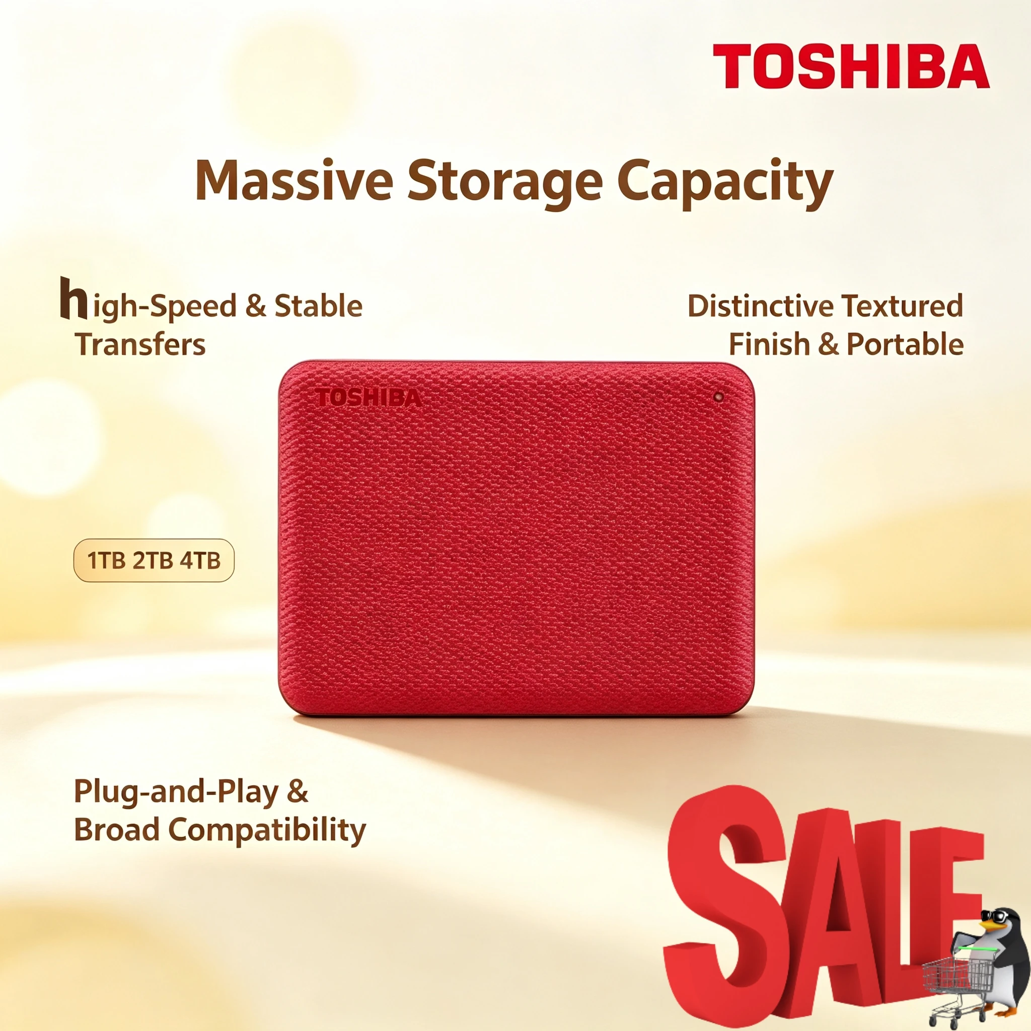 1TB 2TB 4TB Toshiba Canvio V10 Portable HDD USB 30 25 Inch External Hard Drive for Laptop Computer Storage Max System Use