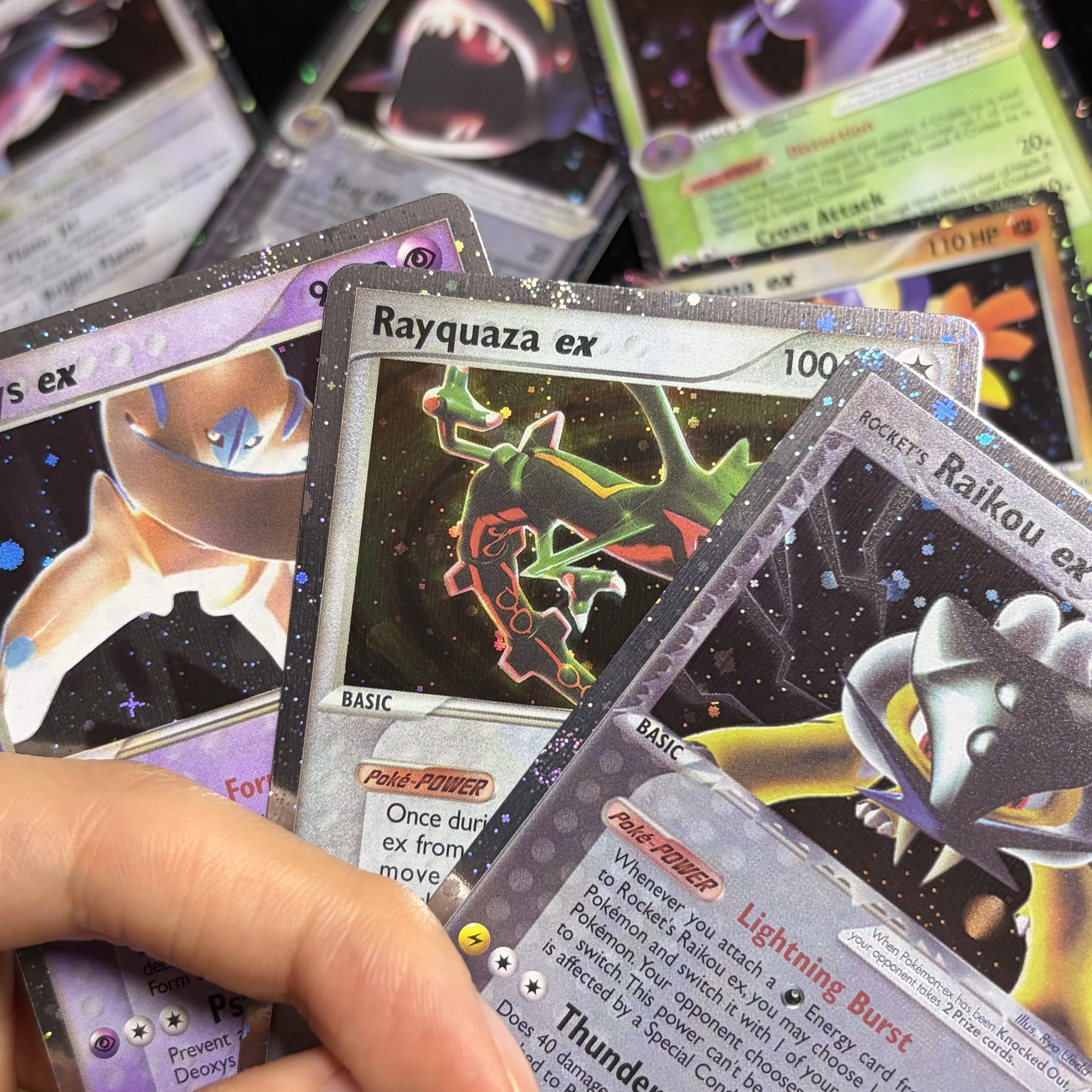 PKM Neue FOIL-Kartensammlung Deoxys(DX) & Dragon(DR) Serie Rayquaza/Latias/Latios/Raikou/Manectric Ptcg Proxy-Karte Geschenke Spielzeug – Detail 4