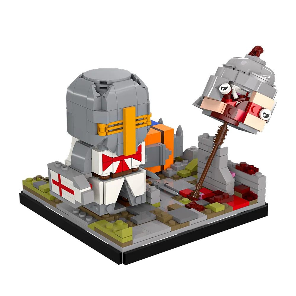 MOC Knights Templar Bricks Model Medieval Knights Templar Soldier Building Blocks Assembly EducationalToys Kids Birthday Gifts
